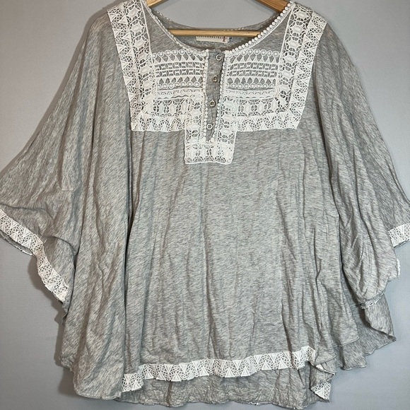 Johnny Was 4 Love And Liberty Tops - Johnny Was 4 Love and Liberty Womens Size S Tunic Top Blouse Boho Trim Lace